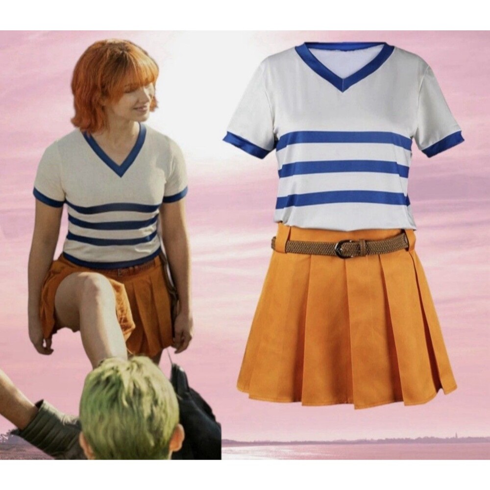 One Piece Nami Cosplay Costume - fits youth 10/12 thru Adult XS/S